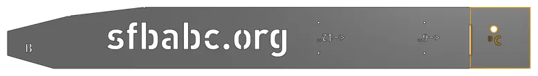 Template with `C` piece traced.