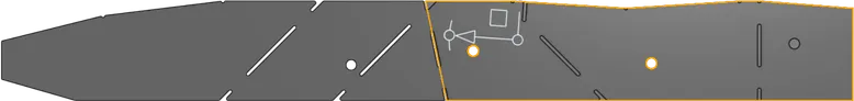 Template with `A` piece traced.