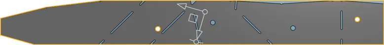 Template with `B` piece traced.