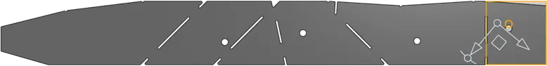 Template with `C` piece traced.